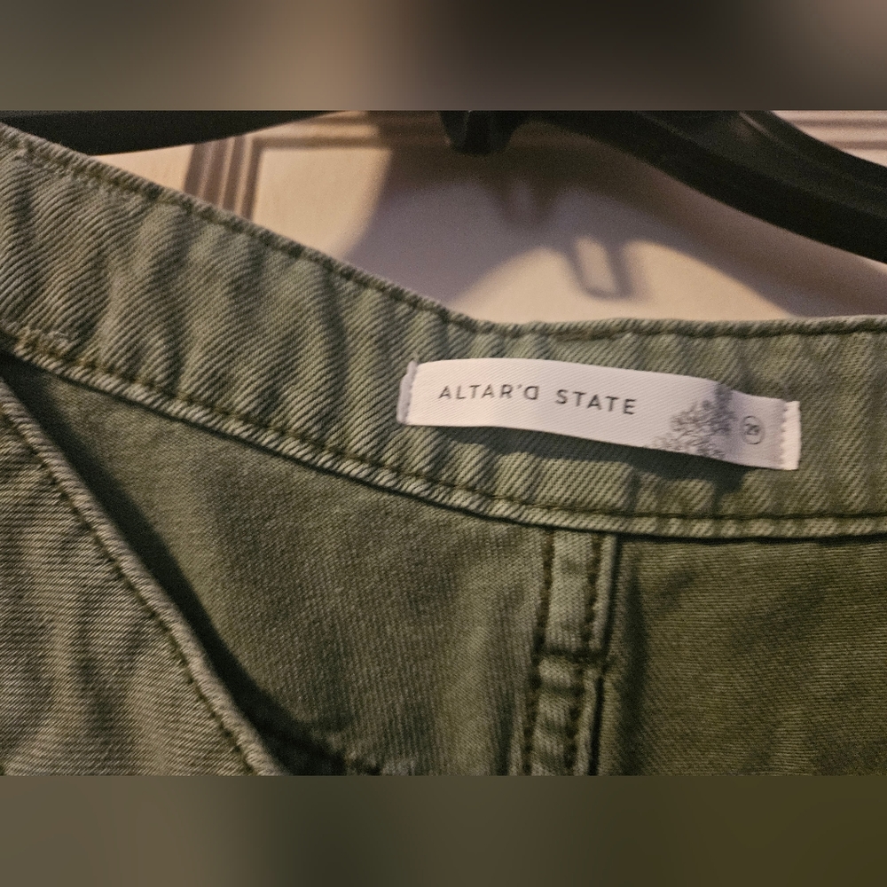 Altr'd State Olive Distressed Jeans - Picture 3 of 5